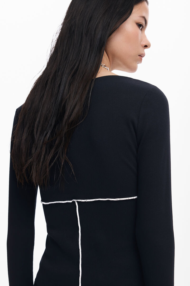 Ribbed seam T-shirt | Desigual