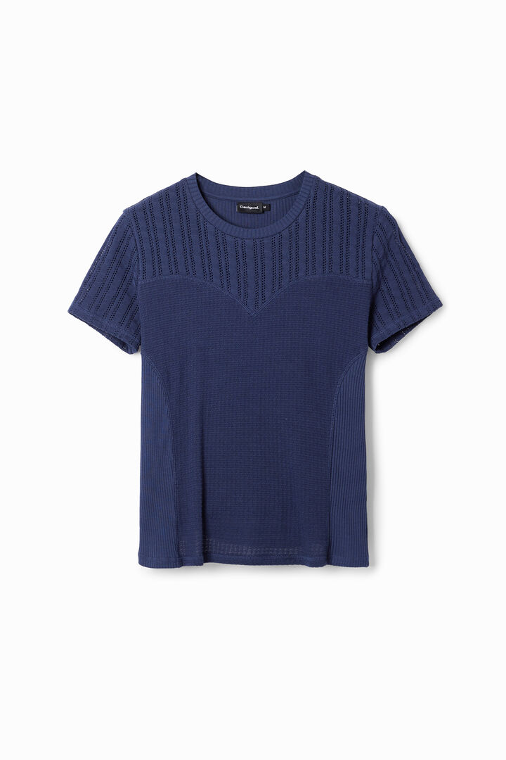 Patchwork openwork T-shirt | Desigual