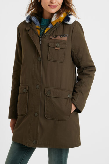 Parka militar cuello pelo |