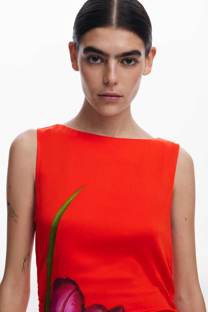 Orchid asymmetrical dress | Desigual