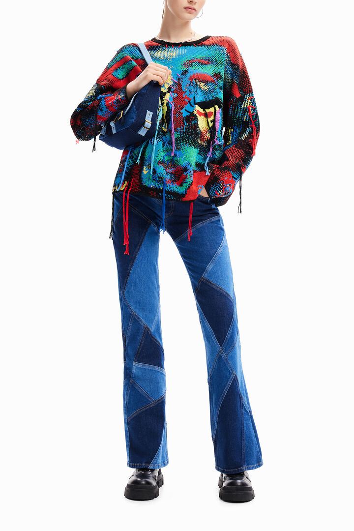 Jersey oversize jacquard María Escoté | Desigual