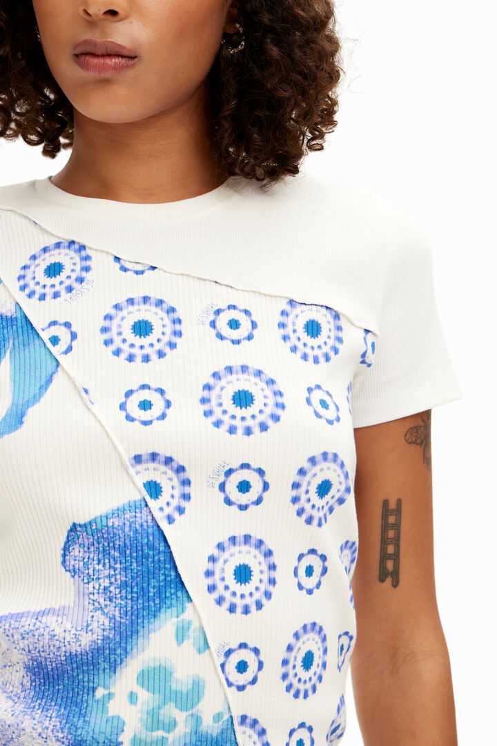 T-shirt patchwork fleurs | Desigual
