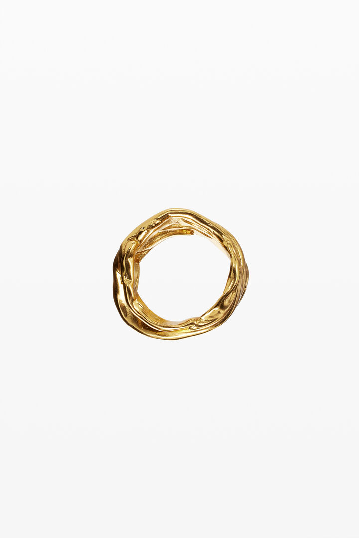 Wave ring gold-plated Zalio | Desigual