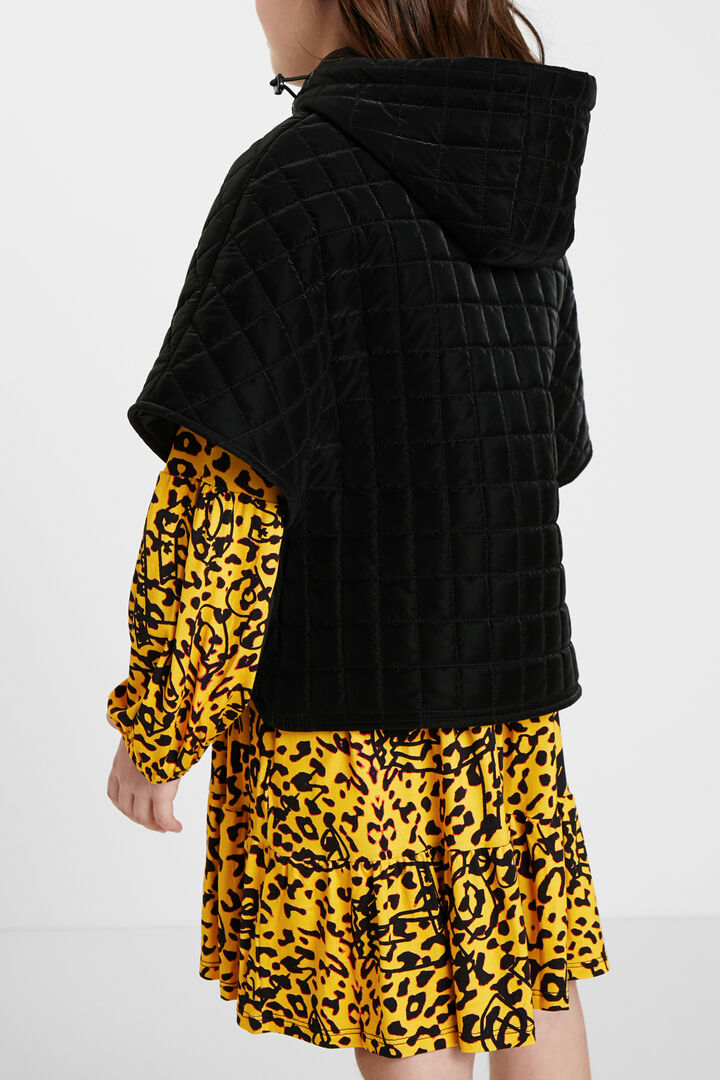 Padded hooded cape-jacket | Desigual