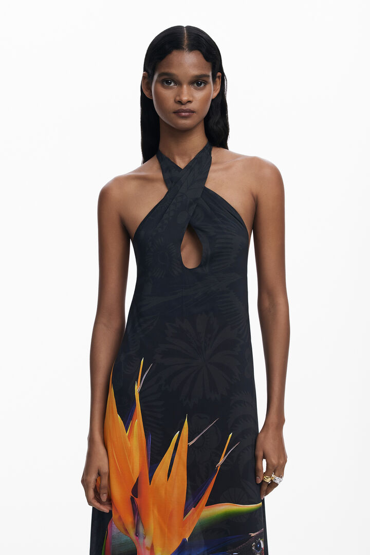 Printed long dress | Desigual