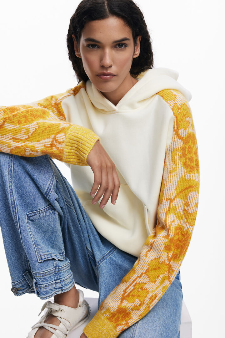 Sweat-shirt manches jacquard | Desigual