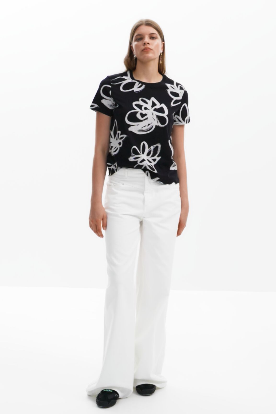 Large flower T-shirt Women's I Desigual.com