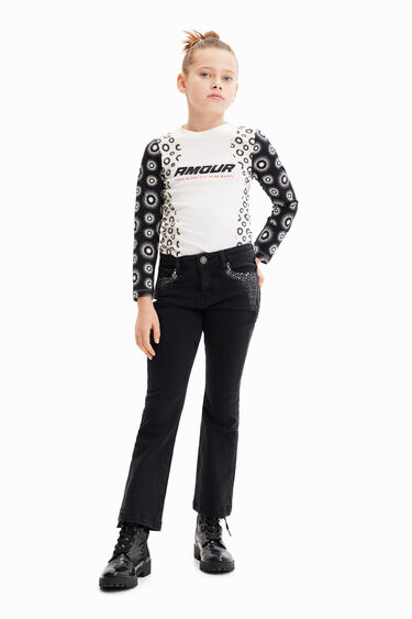 Vaqueros Flare brillo | Desigual