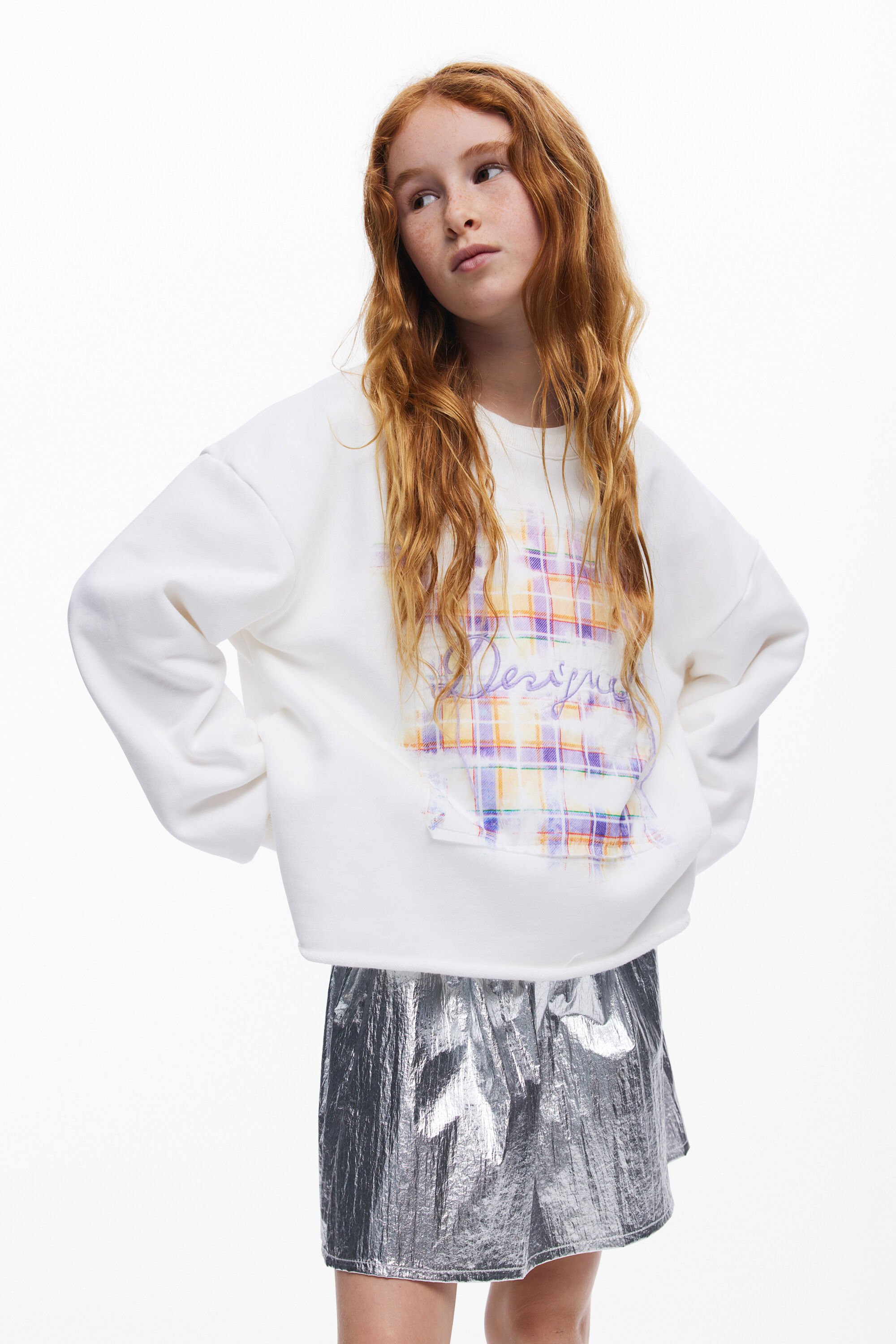 Desigual Sweatshirt met borduursel  - WHITE