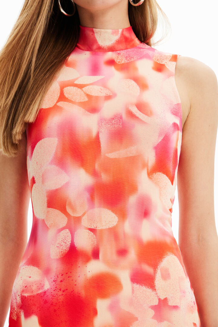 Vestido midi tul floral | Desigual