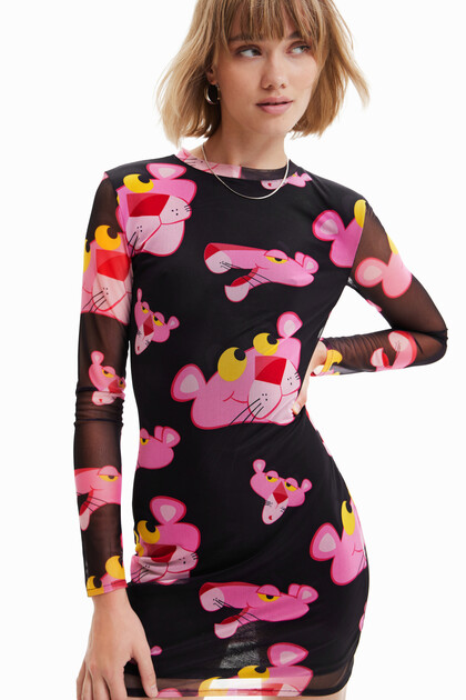 Vestido curto Pink Panther