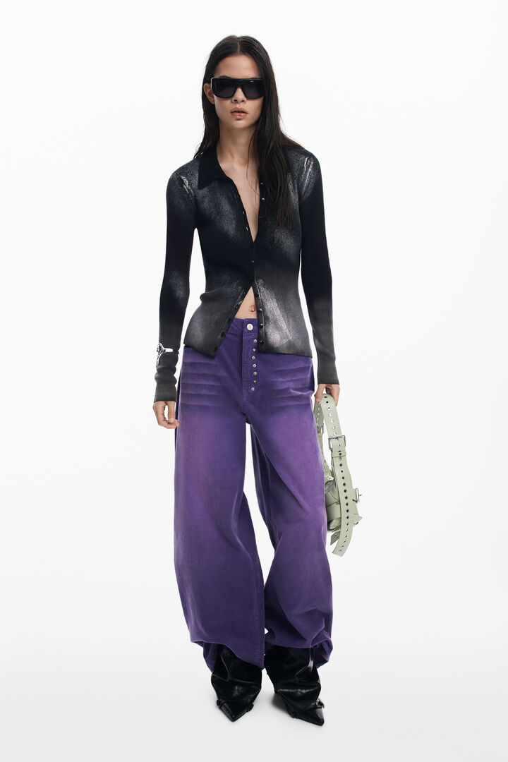 Buttoned knit T-shirt | Desigual