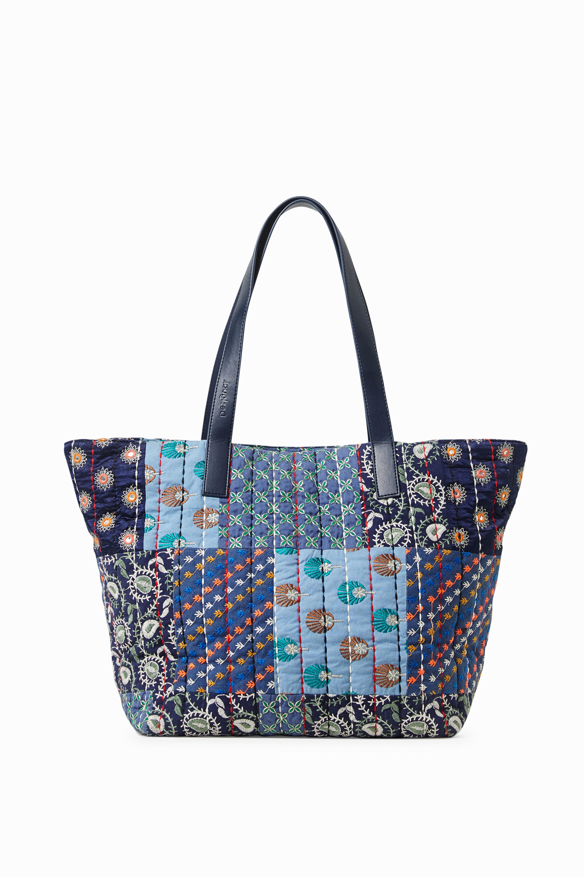 Desigual Shopping Bag Patch In Blue