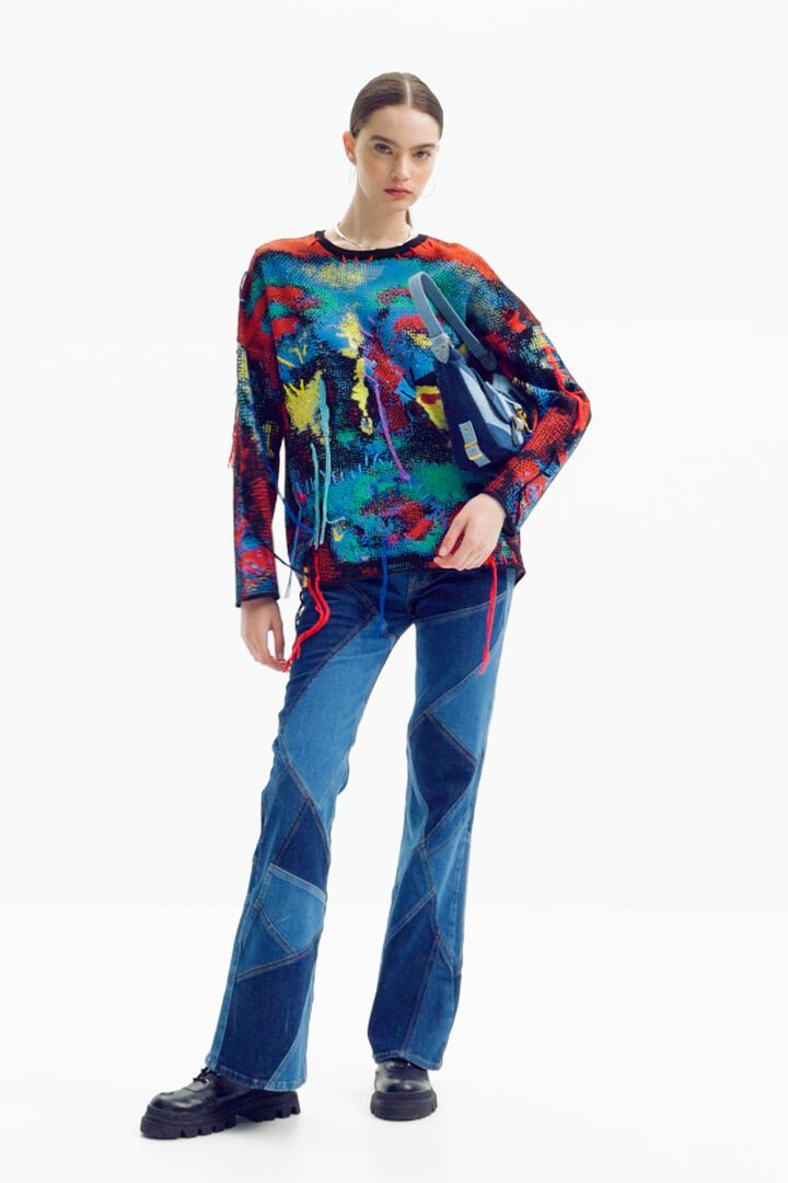 Jean flare patchwork María Escoté | Desigual