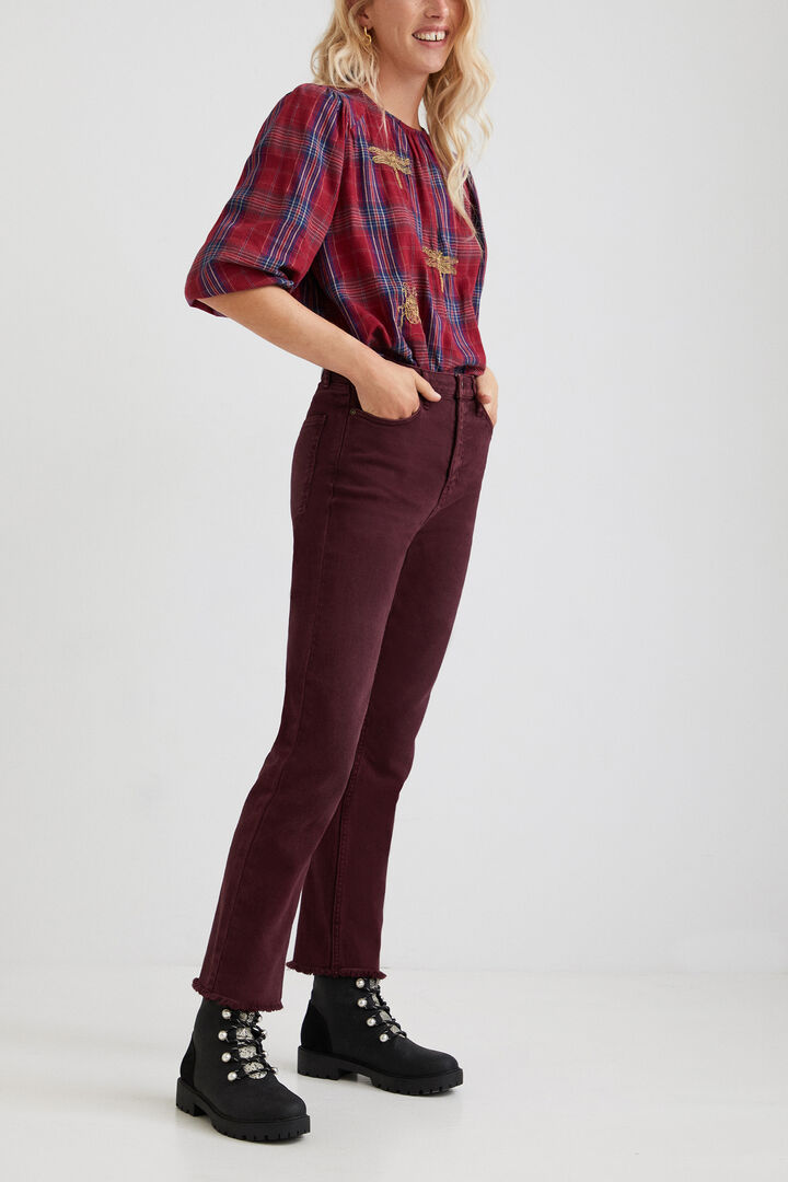 Straight ankle grazer trousers | Desigual