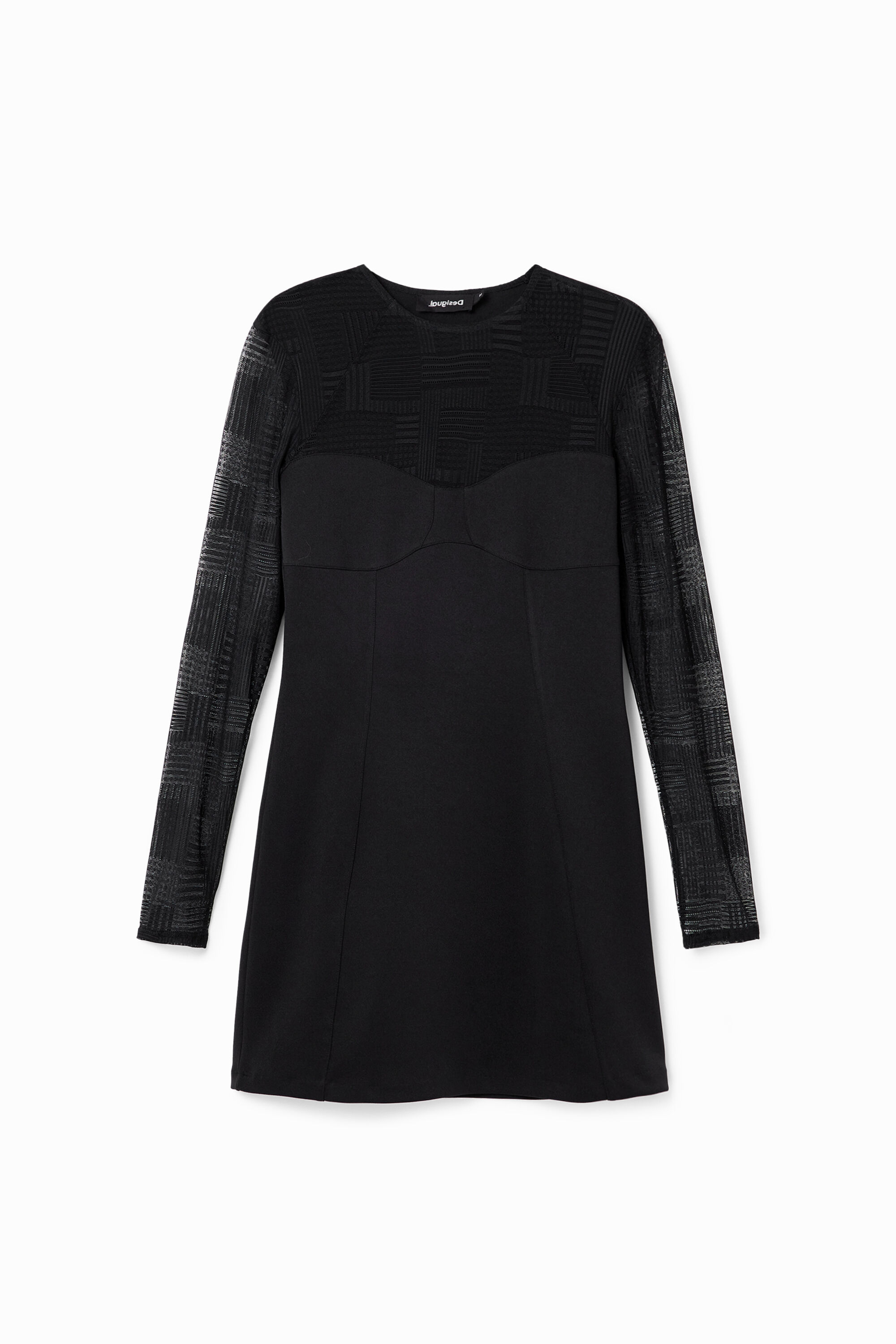 Kurzes Kleid Stoffkombi