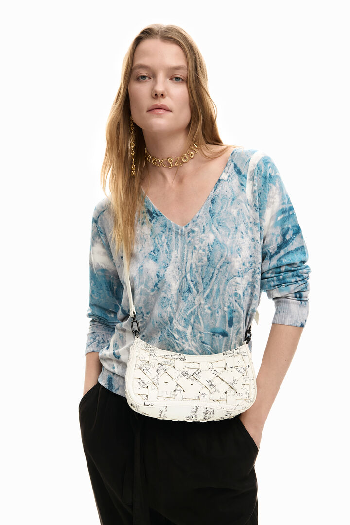 Borsa piccola intrecciata con lettering | Desigual