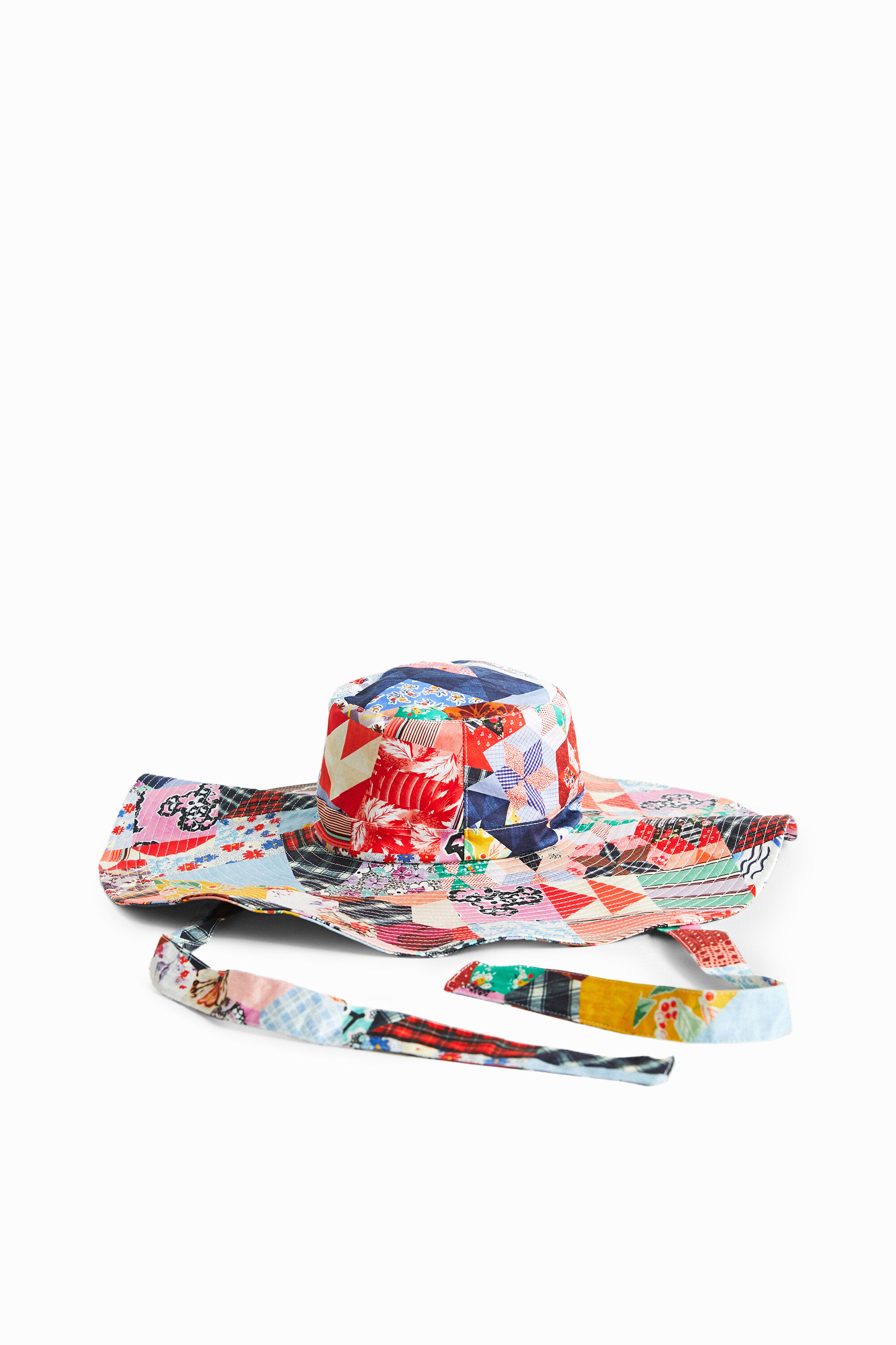 Johnson Hartig patchwork wide-brimmed hat