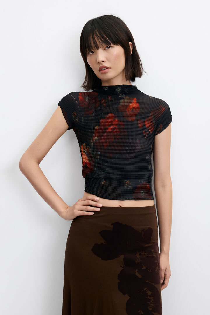 blusa estampada com flores