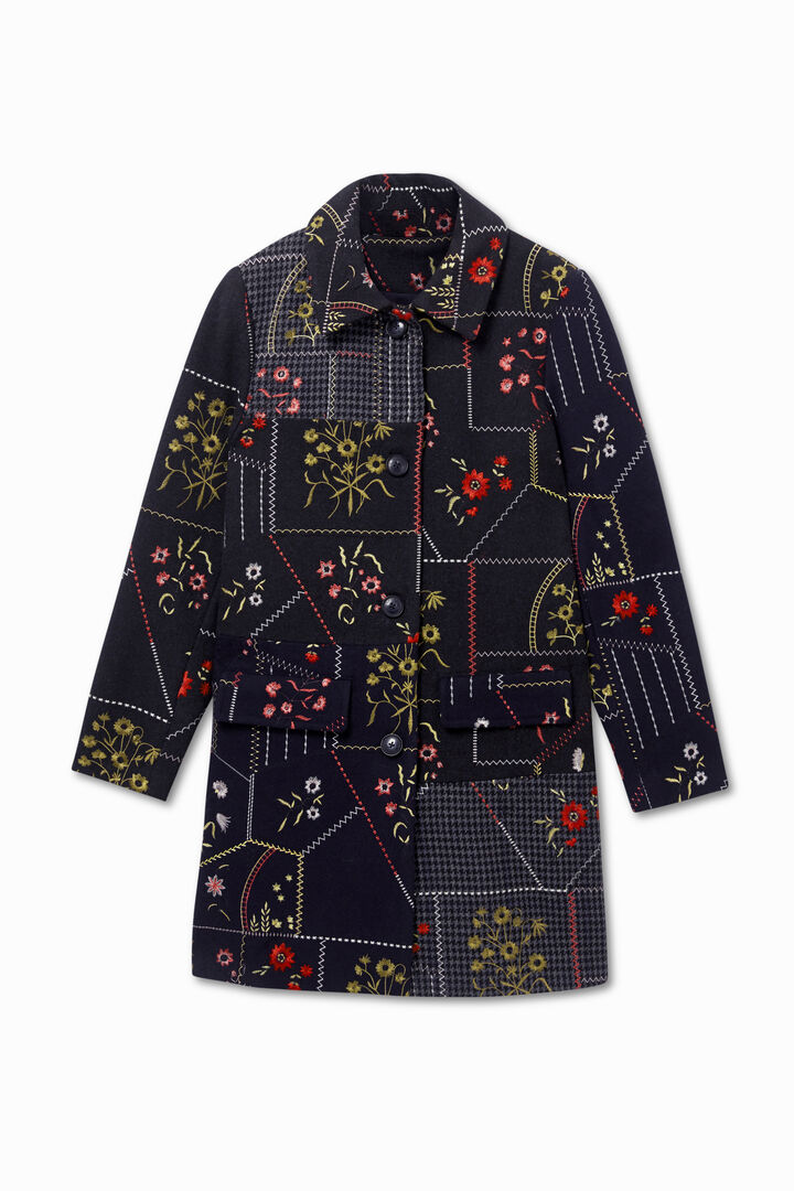 Floral patch coat | Desigual
