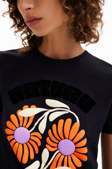 Camiseta "Save Nature" flores | Desigual