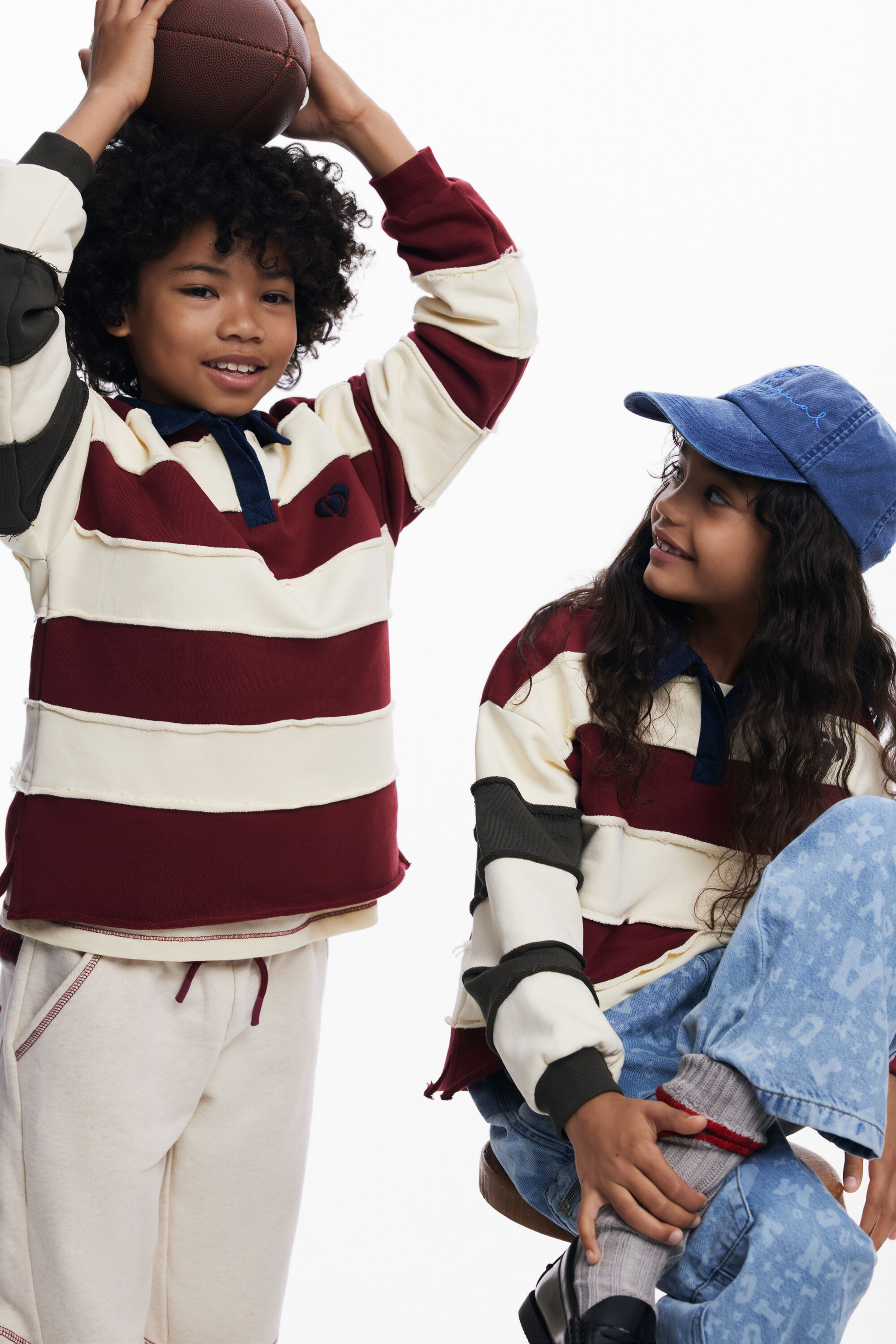 POLO MET STREPEN EN LANGE MOUWEN