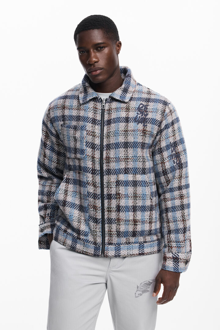 Chaqueta cuadros bolsillos | Desigual