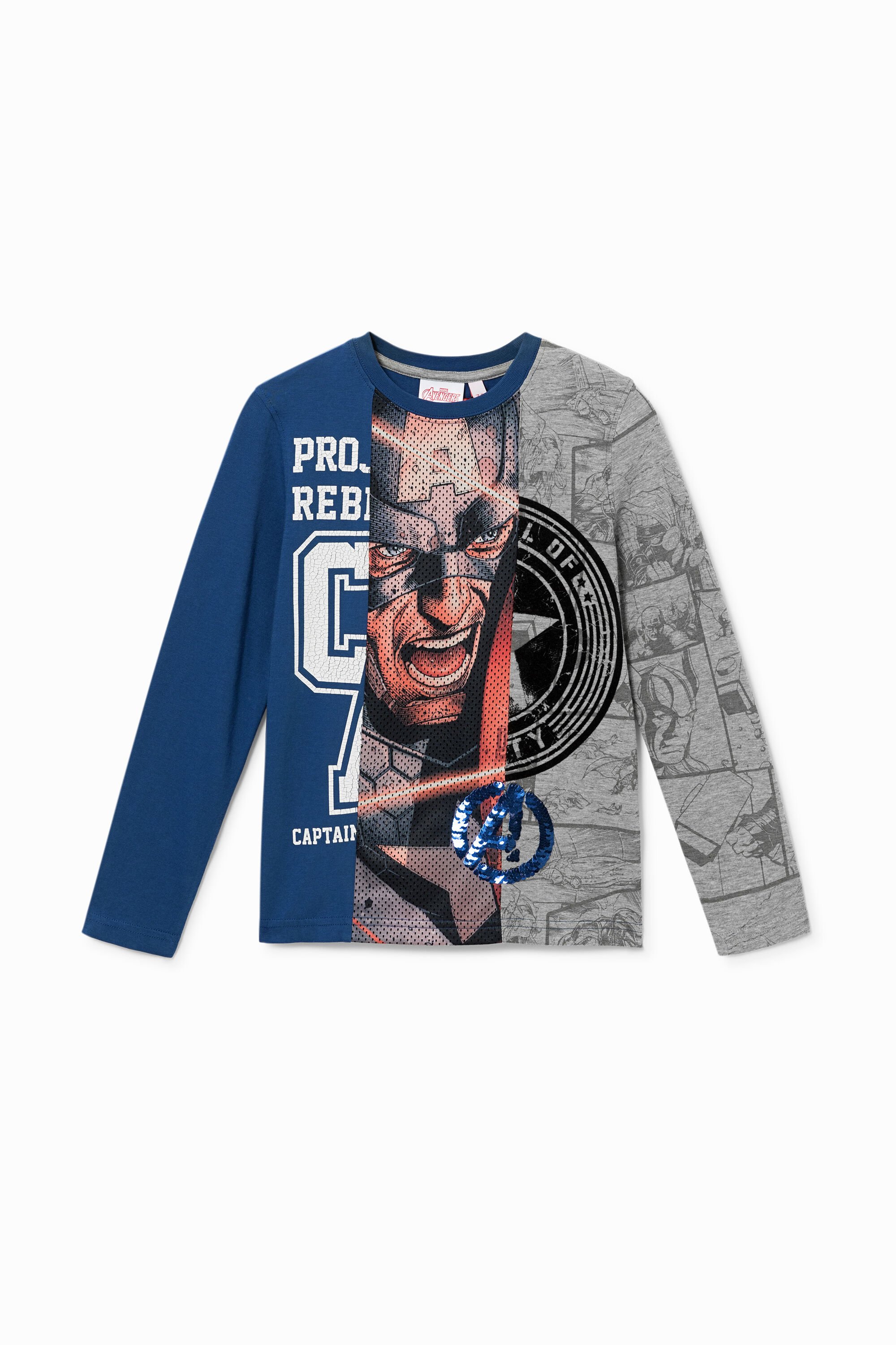 Heroes T-shirt reversible sequins