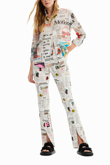 Long-sleeve newspaper shirt | Desigual