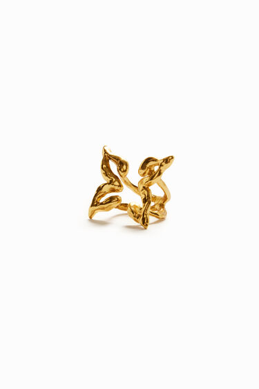 Zalio gold plated butterfly ring | Desigual