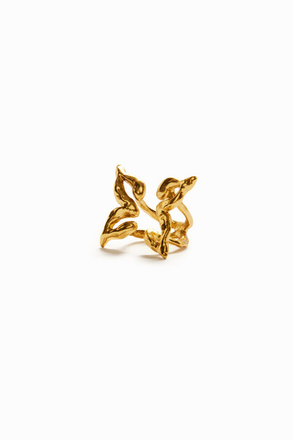 Zalio gold plated butterfly ring