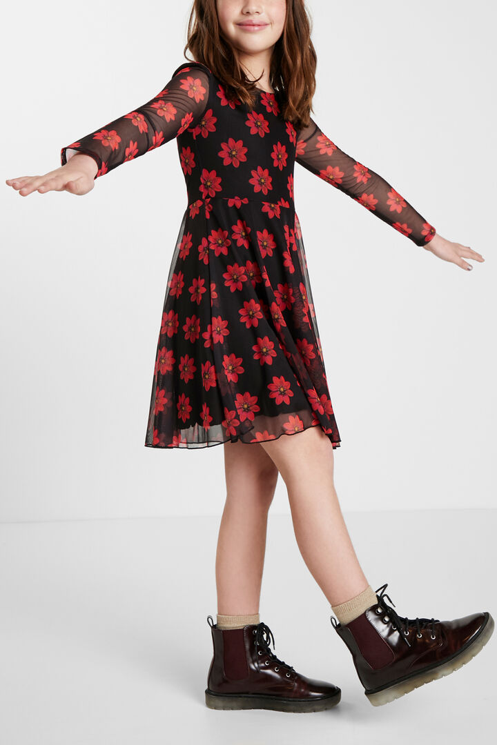 Vestido talle alto flores | Desigual