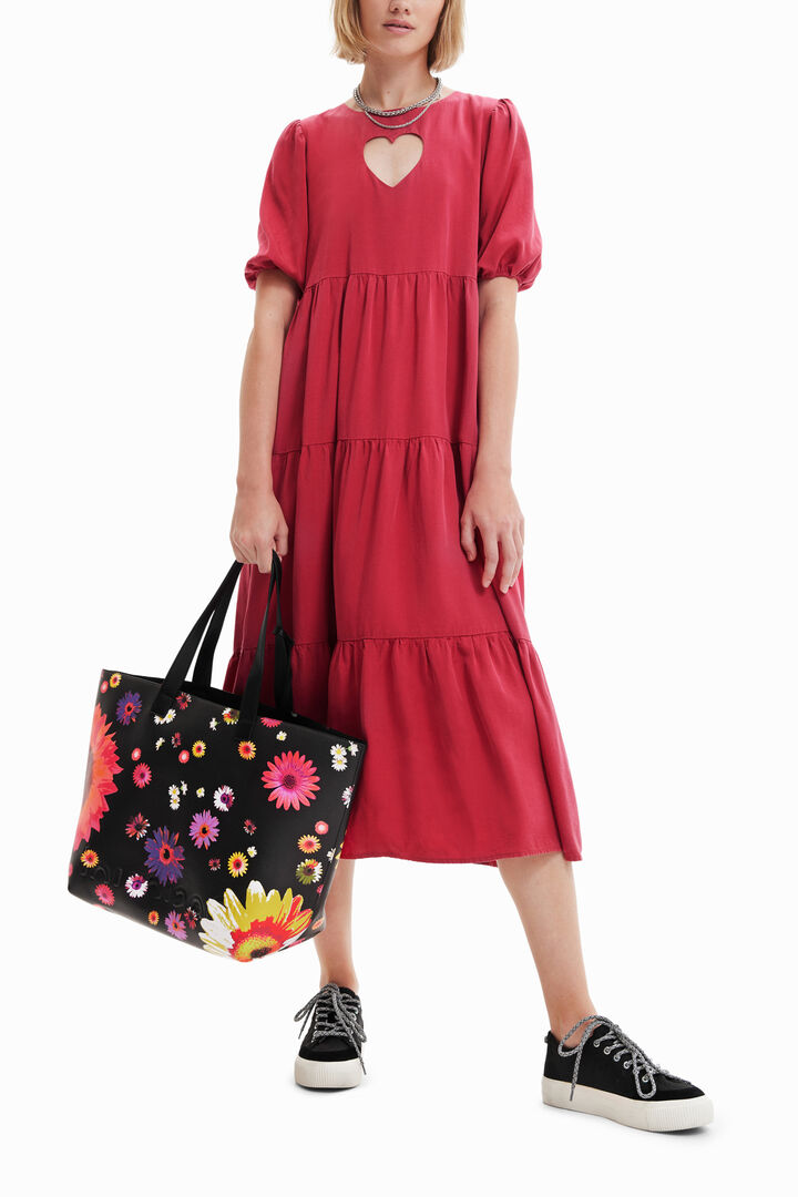 Extra-large reversible floral shopper bag | Desigual
