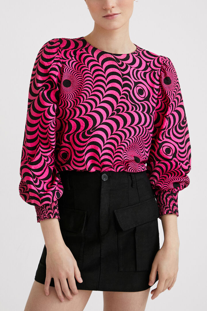 Blouse texturée à motif psychédélique | Desigual