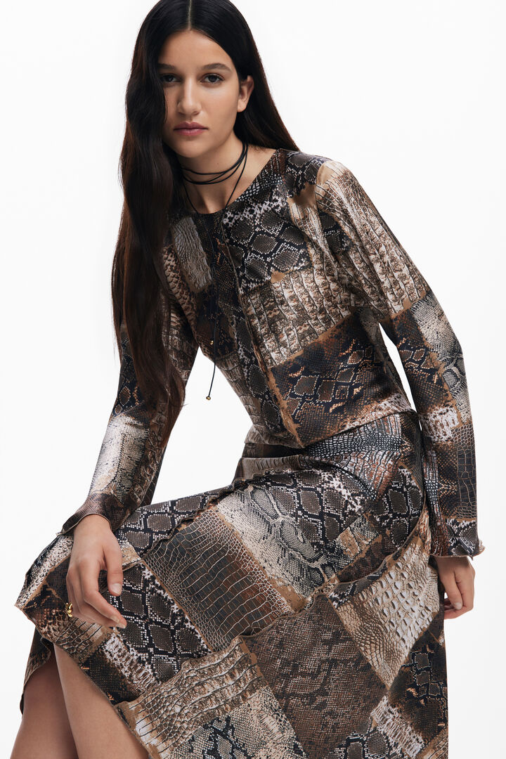 Flowy animal print dress | Desigual