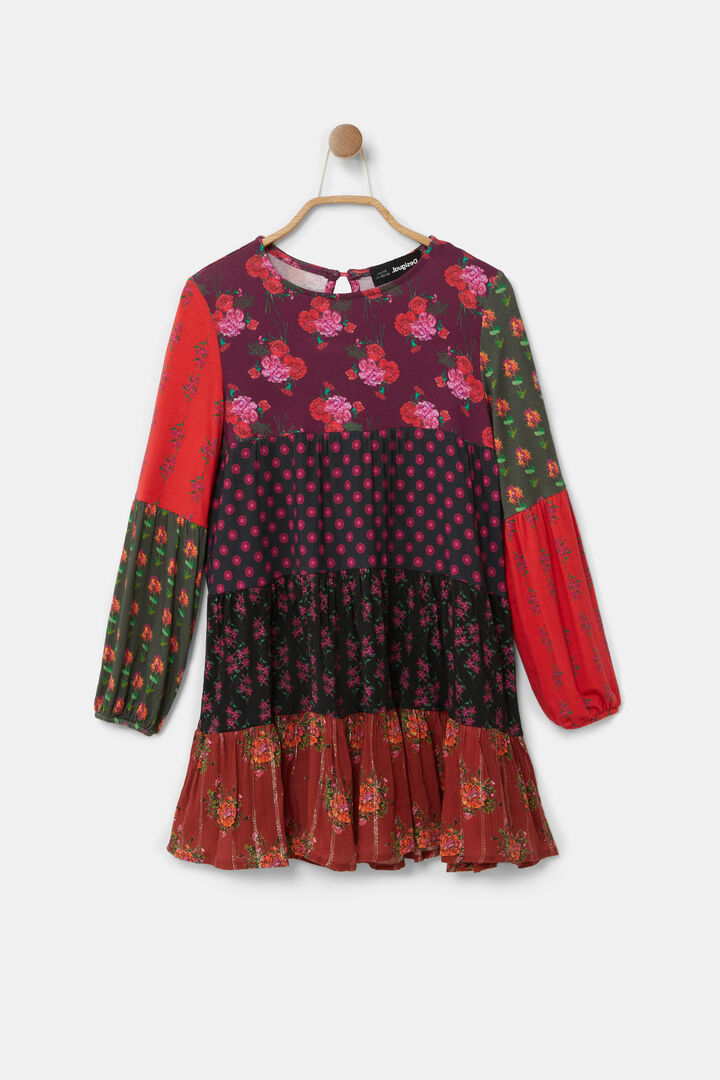 Trapeze dress patch flowers | Desigual