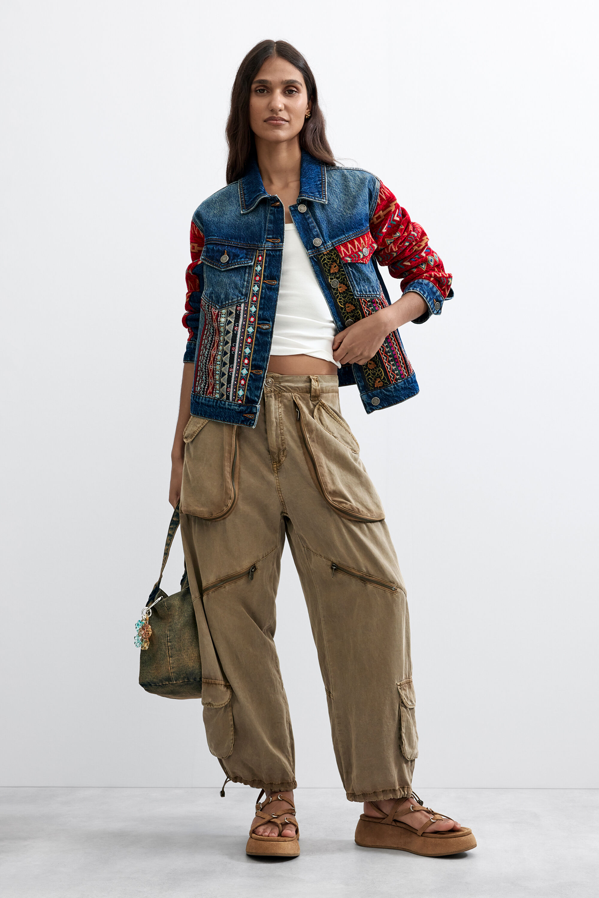 Ethnic denim jacket blue Women's I Desigual.com