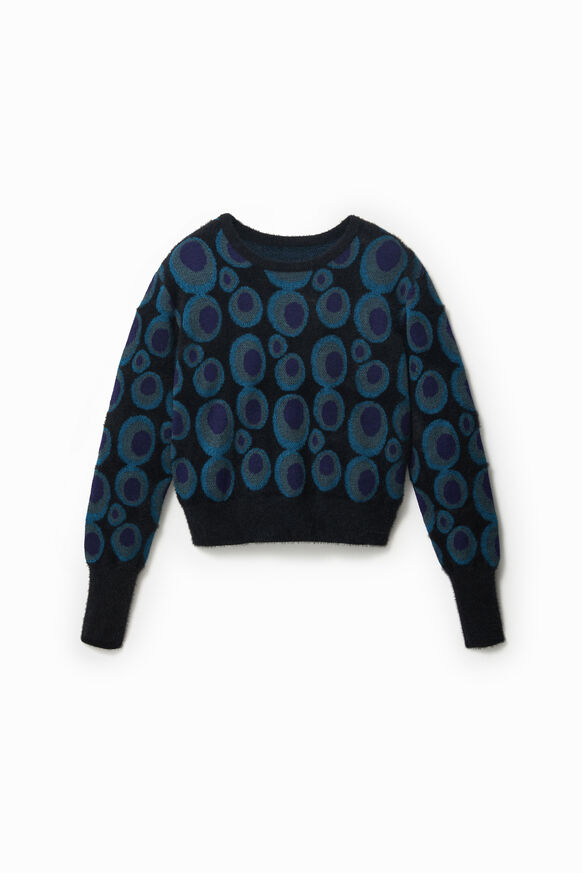Plush jacquard knit jumper | Desigual