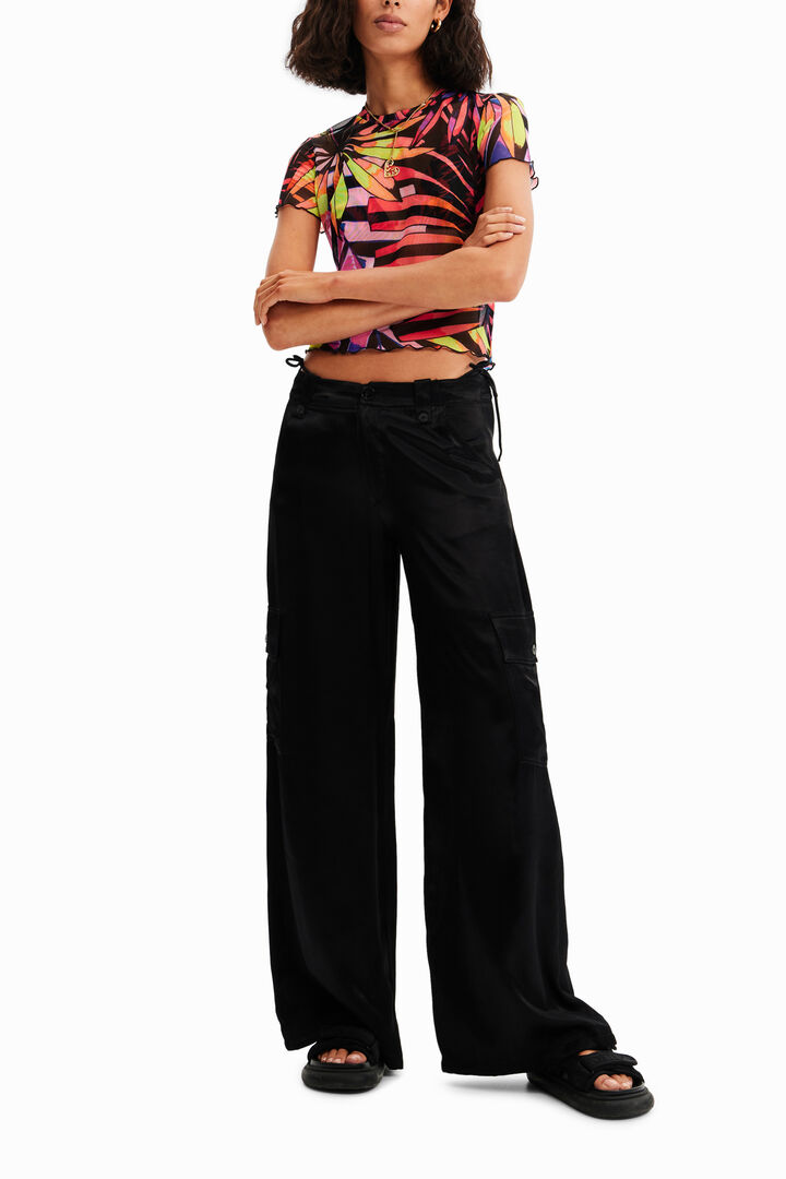 Camiseta corta tul tropical | Desigual