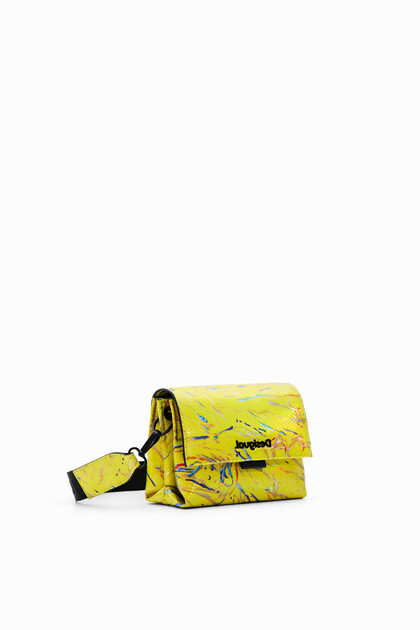 Small gold arty crossbody bag