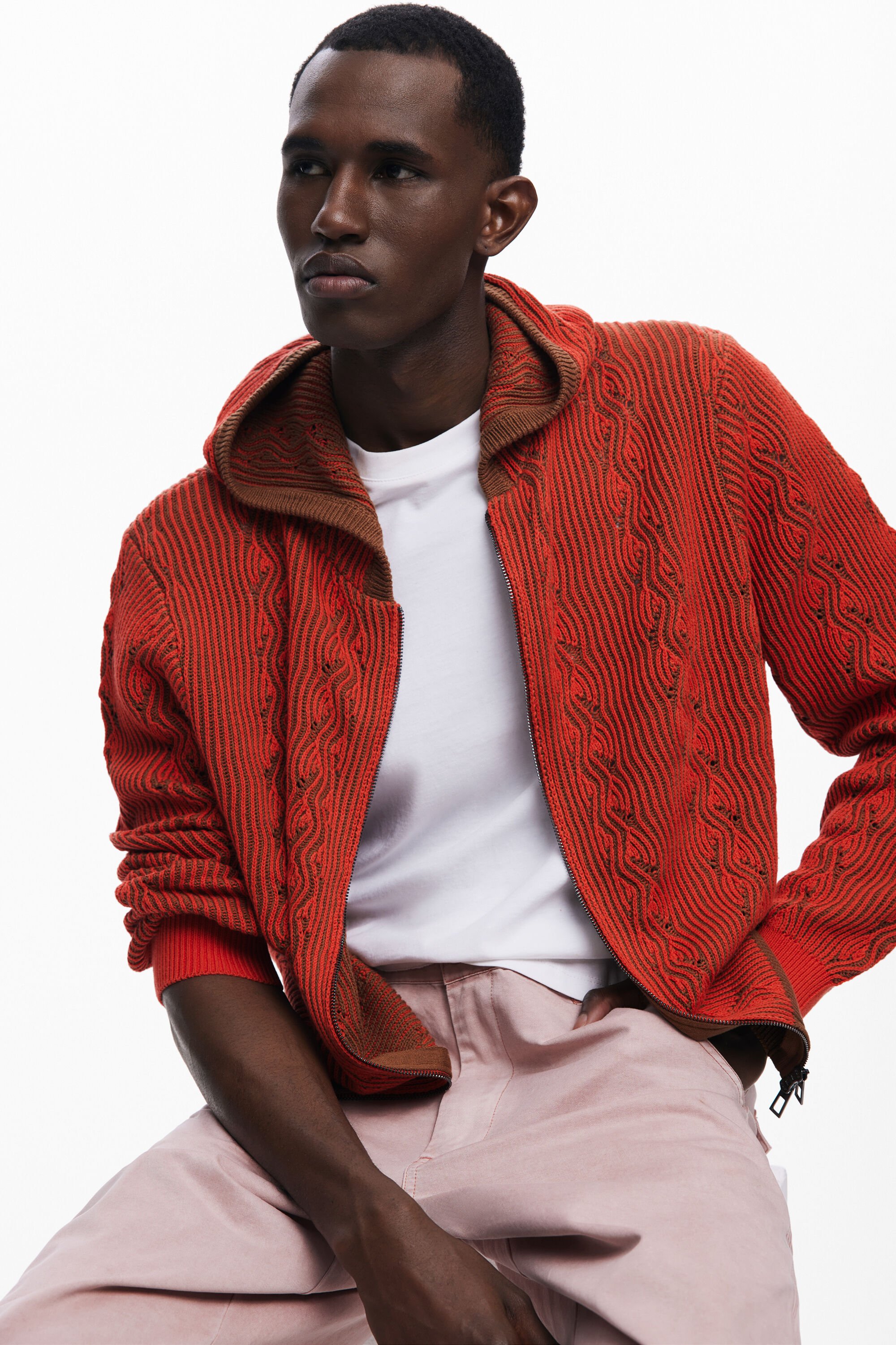 Pull en maille avec fermeture éclair - Desigual - Modalova