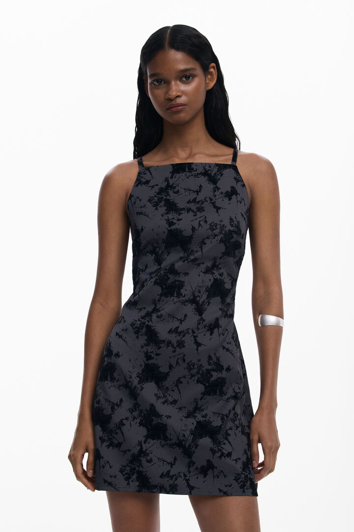 Flocked short dress | Desigual
