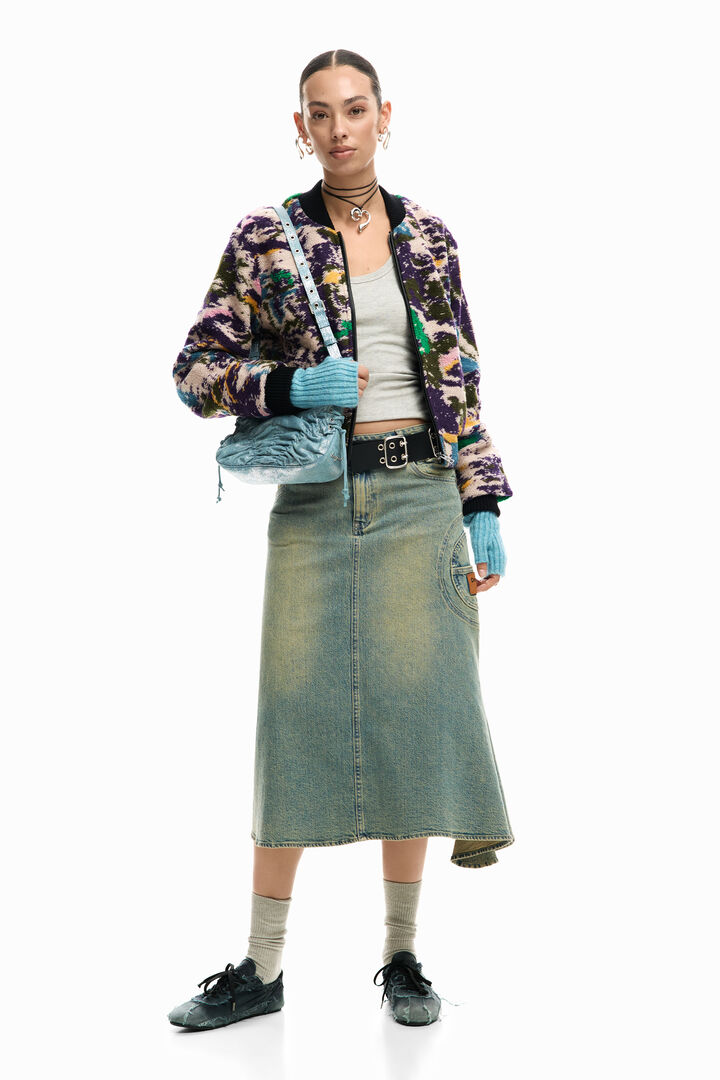 Heathered bomber jacket | Desigual