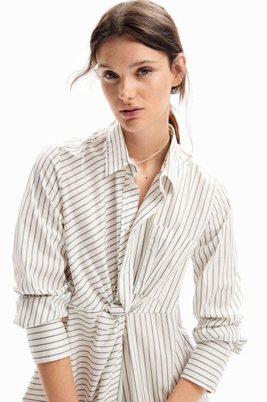 Striped midi shirt dress | Desigual