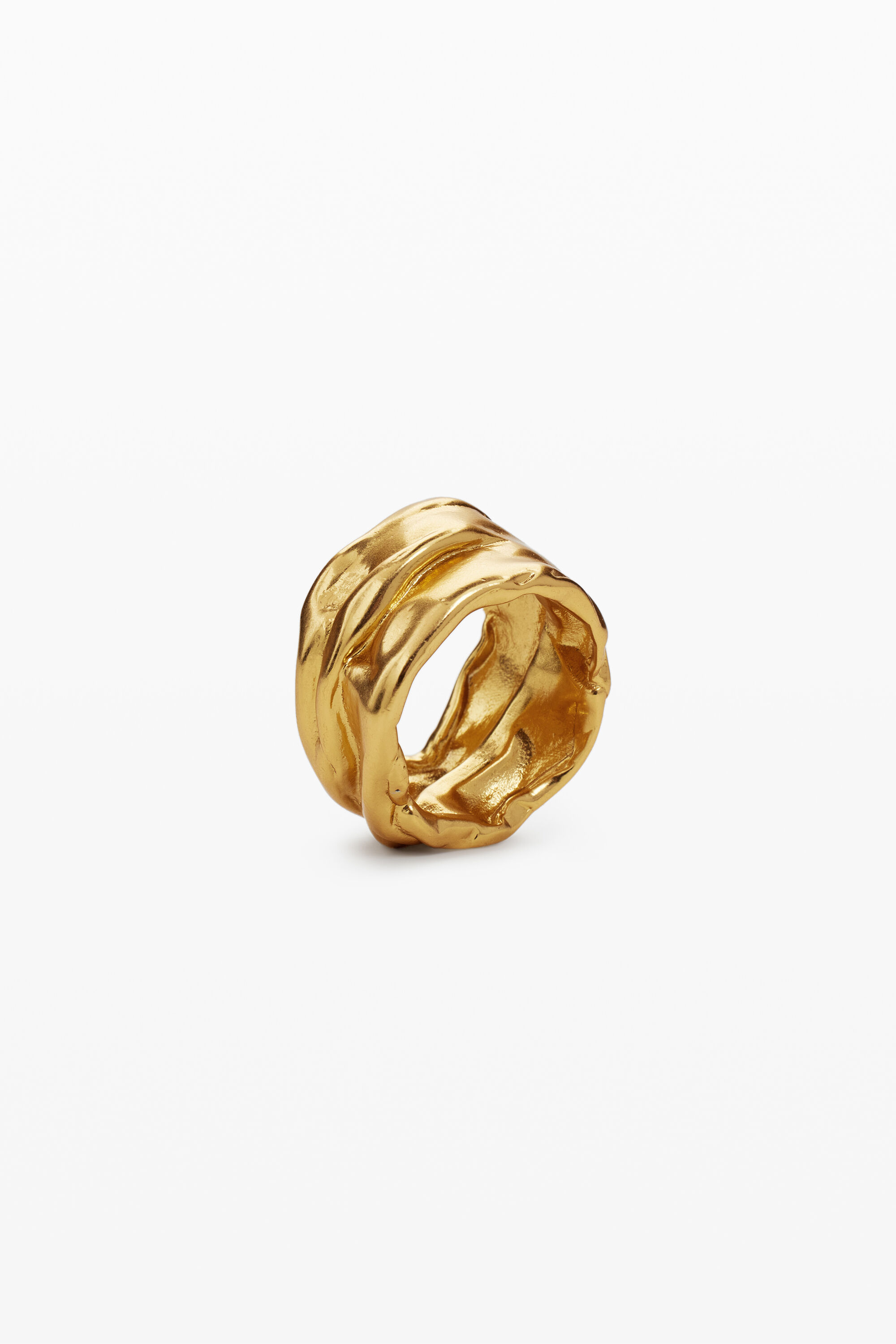 Wave ring gold-plated Zalio