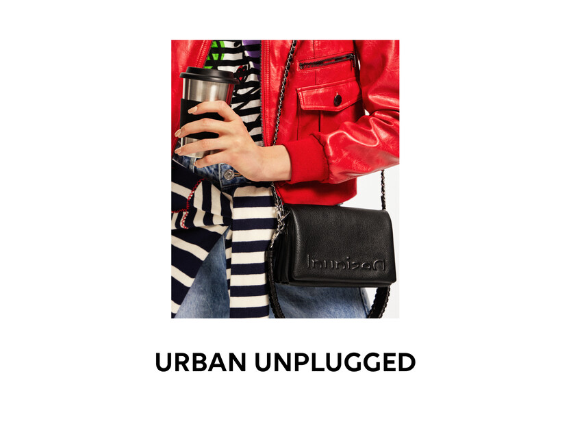 Mini half-logo crossbody bag