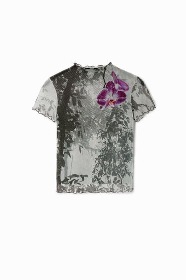 Tyler McGillivary forest tulle T-shirt | Desigual