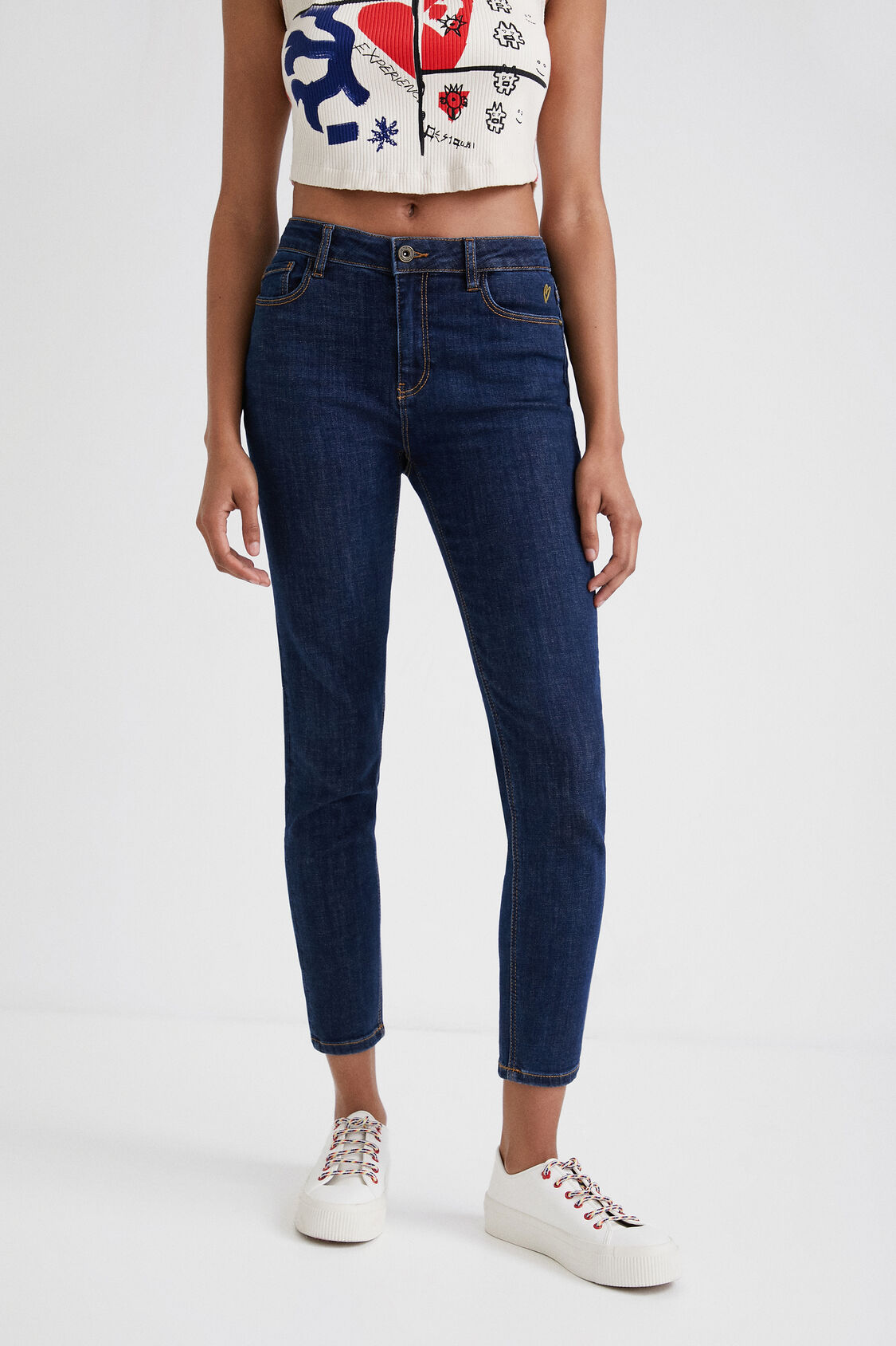 Skinny Ankle Grazer Jeans Desigual Com