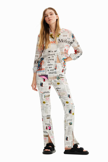 Pantaloni spacco giornale | Desigual