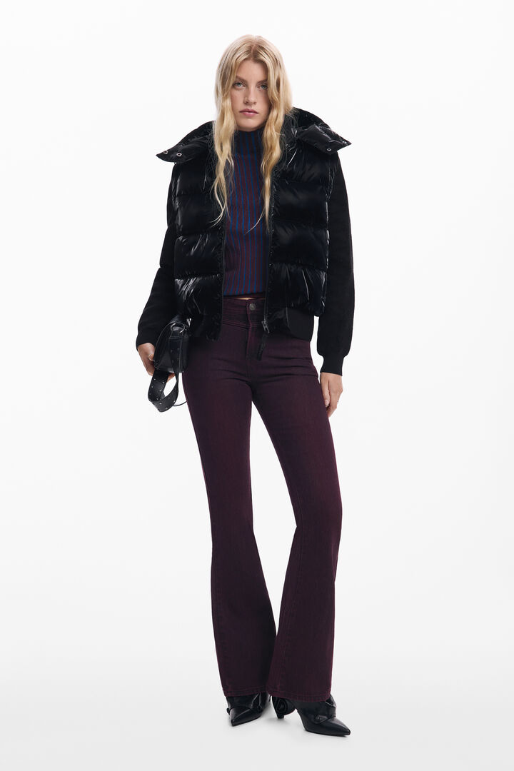 Shiny convertible padded jacket | Desigual